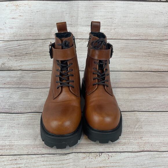 Vagabond Shoemakers Cosmo 2.0 Womens Sz 37 (US 7) Boots Brown Leather Lug Sole - Picture 3 of 9